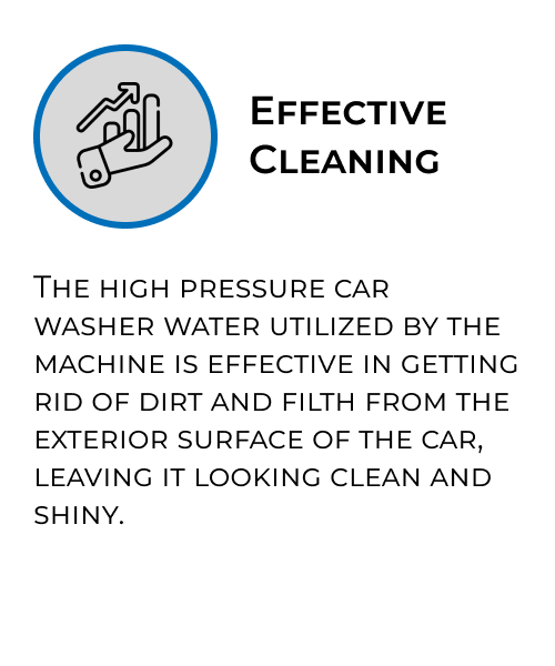 Car Washer is effective in removing dirt and grime